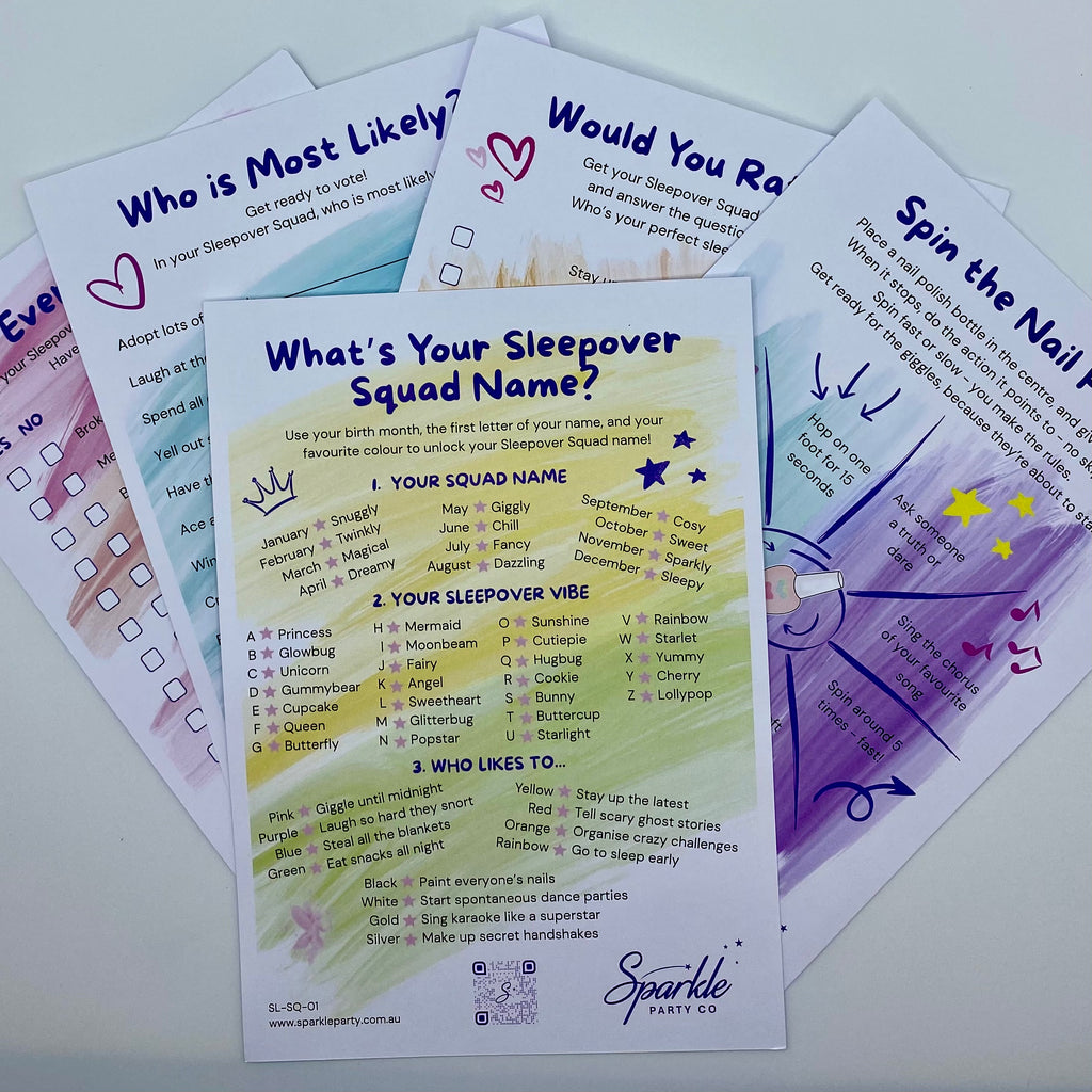 Sleepover Squad Party Games