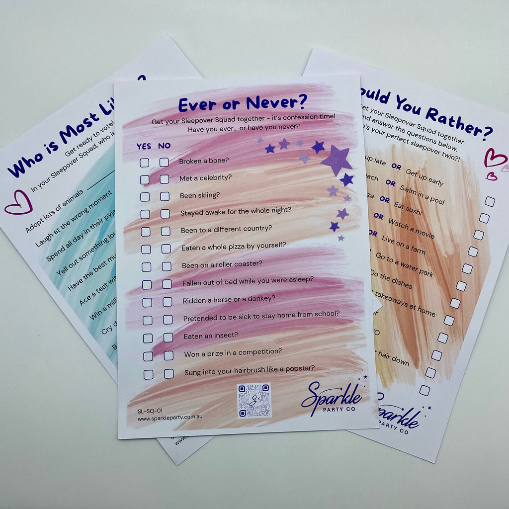 Sleepover Squad Party Games